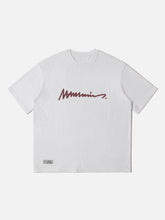 T-Shirt mit handgezeichneter Graffiti-Schrift
